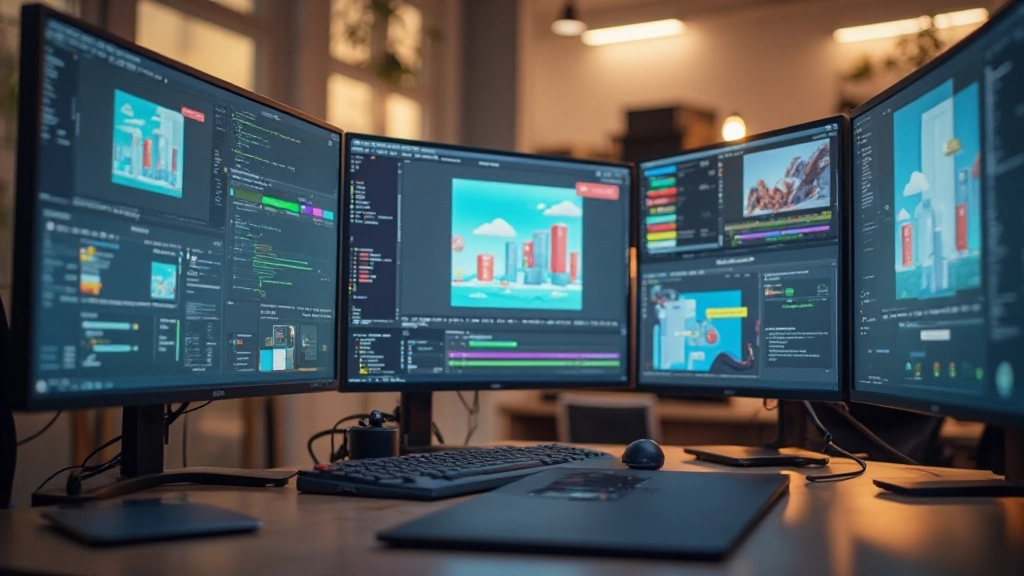 Moderner digitaler Workspace mit Animation und Interaction Design Tools