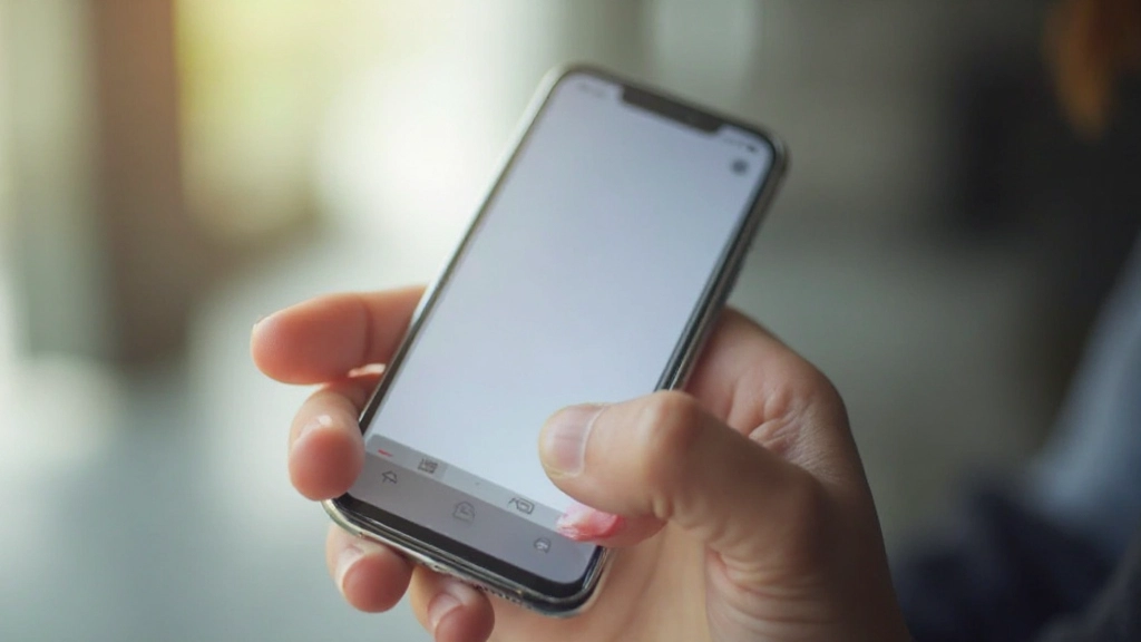 Mobiel telefoonscherm met scrollanimaties in actie, gebruikersinterface met bewegende elementen, minimalistisch design