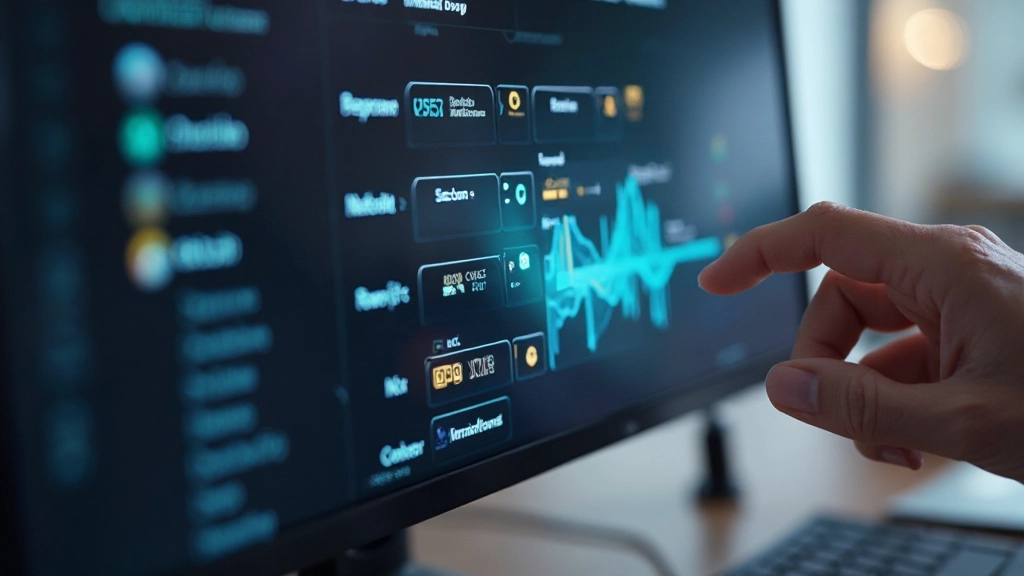 Close-up van knoppen en formulaarelementen met hover-staten zichtbaar, interactief UI-ontwerp, beweging gesuggereerd